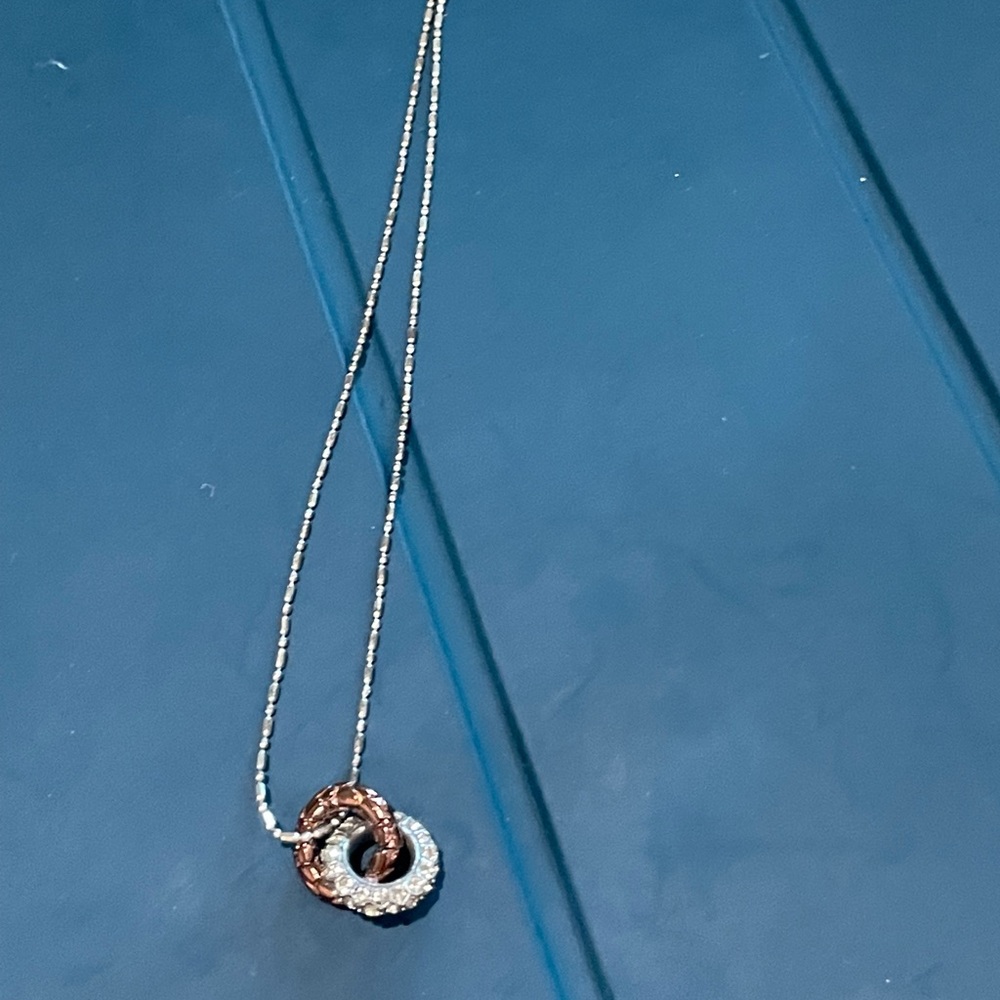 Brighton Pebble Pave Pendant Chocolate Mini Necklace